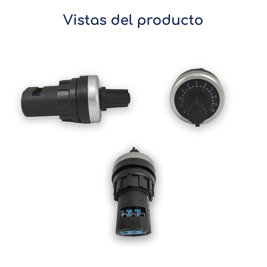 Vistas Potenciómetro industrial para variador de frecuencia