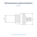 Dimensiones Potenciómetro industrial para variador de frecuencia