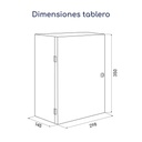 Dimensiones Tablero armado para variador de frecuencia de hasta 3 hp 220 v con botonera, marcha, contramarcha, parada