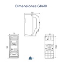 Dimensiones Variador de Frecuencia Gtake GK610 0,5 hp 220 V