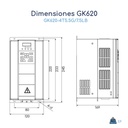 Dimensiones Variador de Frecuencia Gtake GK620 7,5 hp 380 V