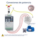 Conexiones potencia Combo de motorreductor con variador de frecuencia GK150 0,12 HP 220 V