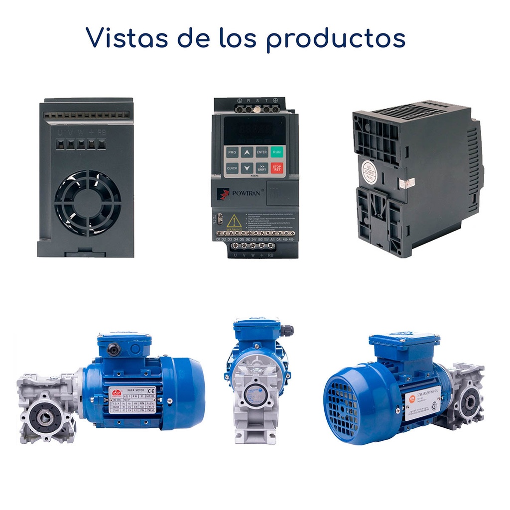 Vistas Combo de motorreductor con variador de frecuencia PI150 0,12 HP 220 V