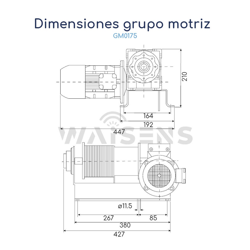 Grupo motriz para montacragas
