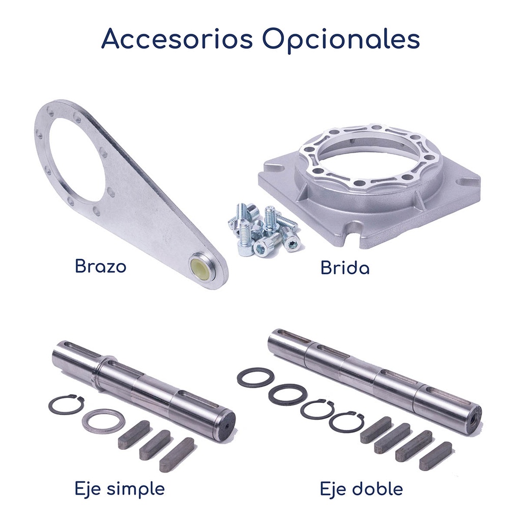 Accesorios Motorreductor trifasico Waisens 0.5 HP 9 RPM Eje 42 mm