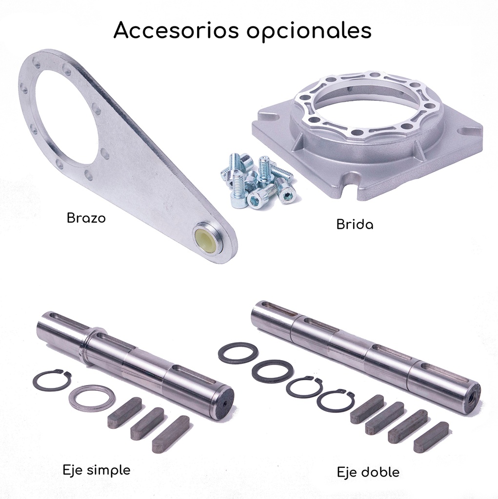 Accesorios Reductor de Velocidad Transpower TMS 25 Relación 1:7,5 C56 B14 Eje 11 mm