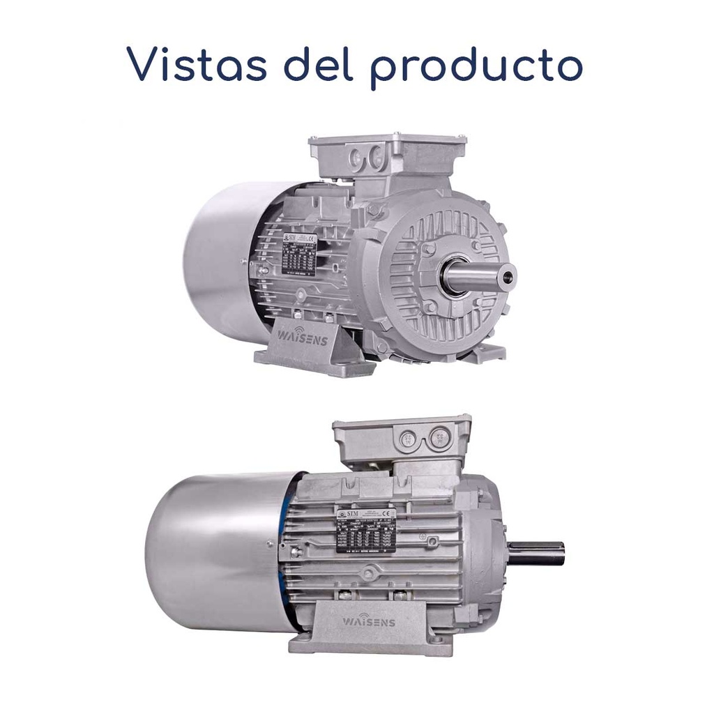 Vistas Motor Trifásico Con Freno Stm 0,25 hp 1500 rpm con patas B3