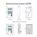 Dimensiones Panel de pantalla de repuesto para variador de frecuencia GK100