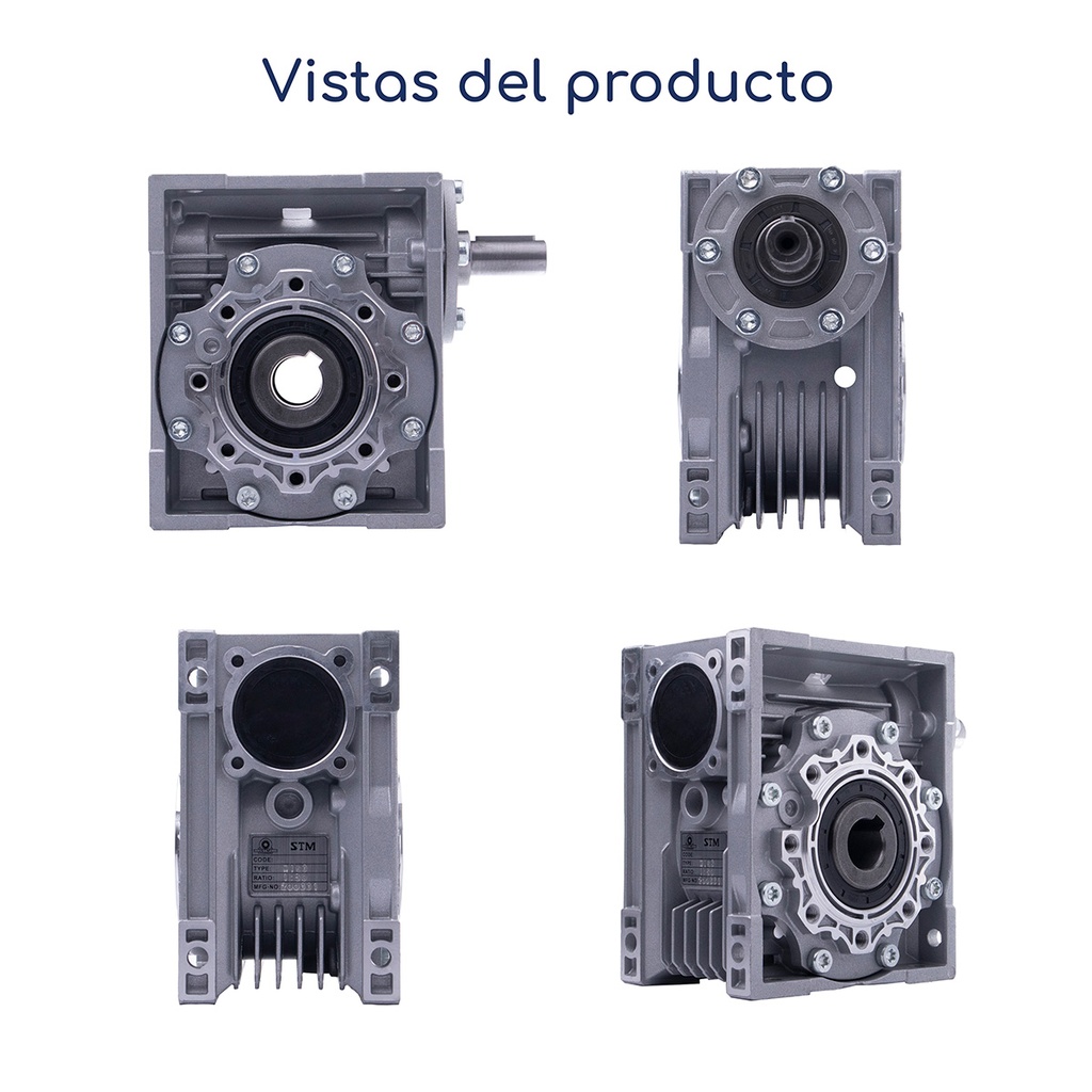 Vistas Reductor de Velocidad WI 30 Relación 1:10 Eje 11 mm