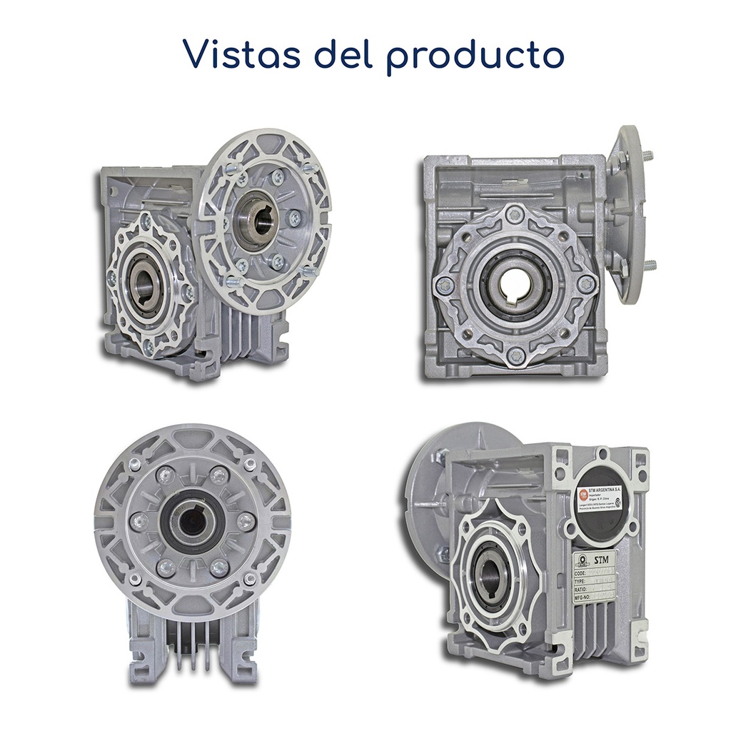 Vistas Reductor de Velocidad WMI 25 Relación 1:7,5 C56 B14 Eje 11 mm
