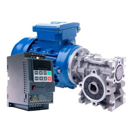 Motorreductor con variador de frecuencia Powtran 220V (0.12HP a 10HP)